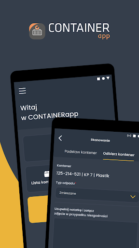 Android application CONTAINERapp screenshort