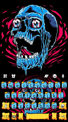 Android application Scary Skull Graffiti Keyboard screenshort