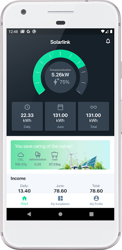 Android application Solarlink screenshort