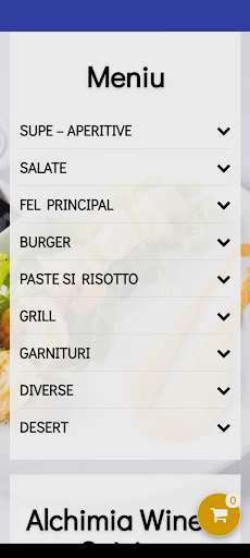 Android application Alchimia Wine & Cuisine screenshort