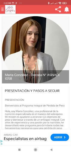 Android application Programa Pérdida de Peso screenshort