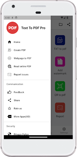 Text to pdf converter pro Screen 2
