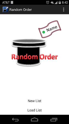 Android application Random Order screenshort