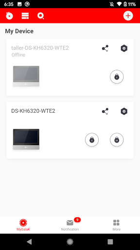 Android application MyGalaK screenshort