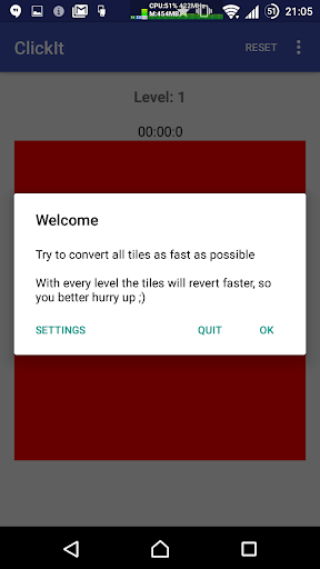 Android application ClickIt screenshort