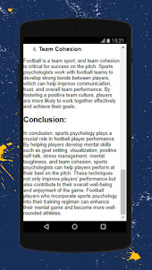 Sports Psychology in Football