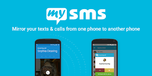 screenshot of Forward SMS texting w/ 2phones