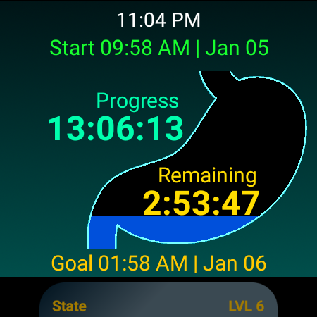 Android application Intermittent Fasting - Wear OS screenshort