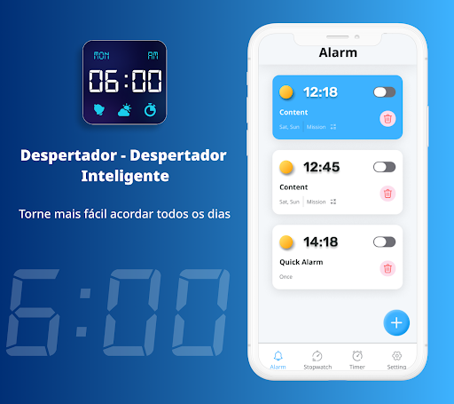 Visualização do aplicativo