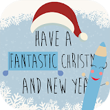Cards with Christmas phrases icon