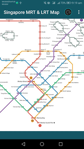 Singapore MRT and LRT Map