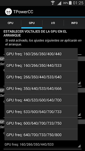 Android application TPowerCC screenshort