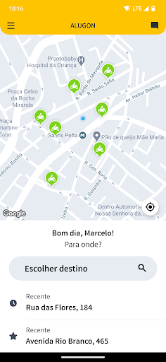 Android application Alugon - Usuário screenshort