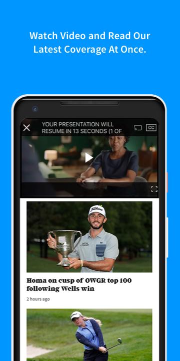 Android application Golf Channel screenshort