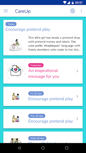 Android application CareUp screenshort