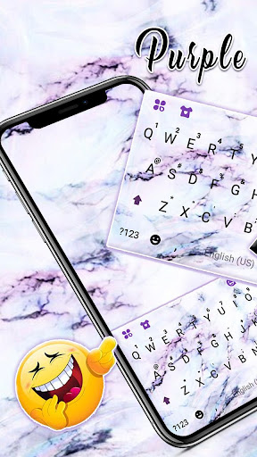 Purple Marble Keyboard Theme Screen 2