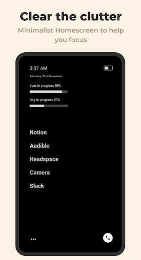 Android application Minimal Productivity Launcher screenshort