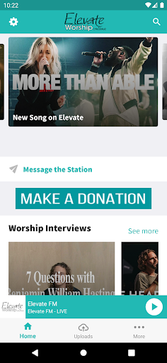 Android application ElevateWorship.Online screenshort