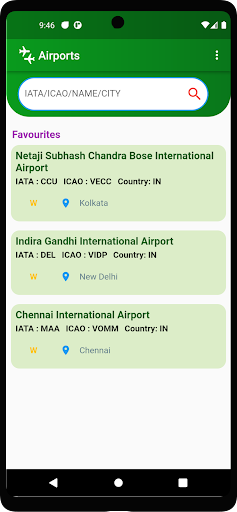 Airport DB- ICAO/IATA Codes Screen 3