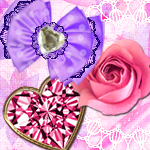 +HOMEアイコン Flower・Heart・Ribbon logo