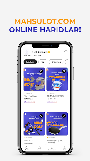 Android application Mahsulot screenshort
