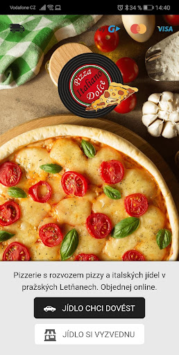 Android application Pizza Dolce Praha screenshort