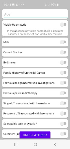 IDENTIFY risk calculator Screen 2