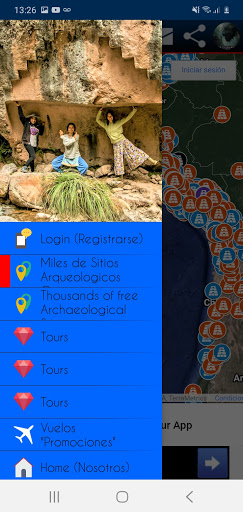 Android application Sitios Arqueológicos Mundo screenshort