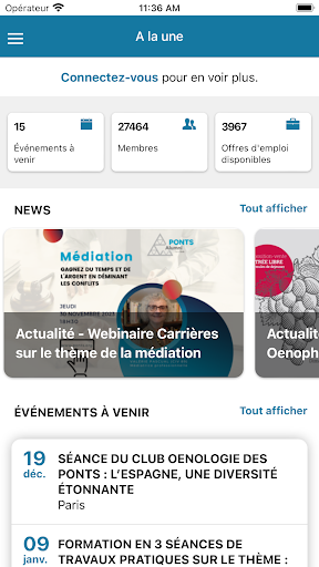 Android application Ponts Alumni screenshort