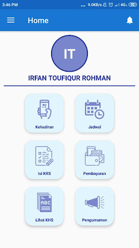Android application SIMAK FEBUMJ screenshort