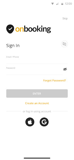 Android application OnBooking screenshort