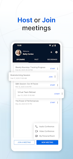 Screenshot of Zoho Meeting - Online Meetings