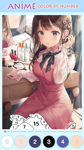 kawaii Anime - Color by Number Screen 3