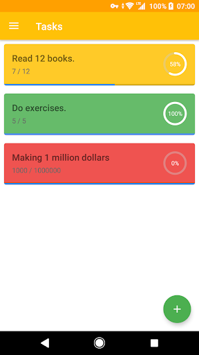 Android application Tasks screenshort