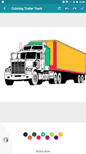 Раскраска грузовик с прицепом