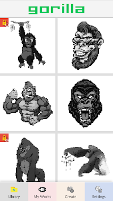 Gorilla Pixel Artのおすすめ画像3