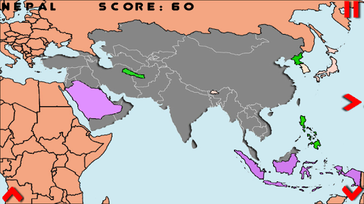 GeoMap. Map Puzzle Screen 2