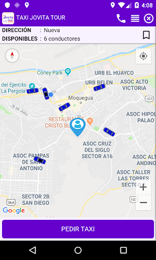 Radio Taxi Milenium - Cliente Screen 2