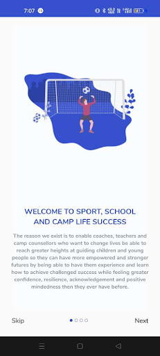 SportSchoolCampLifeSuccessApp Screen 2