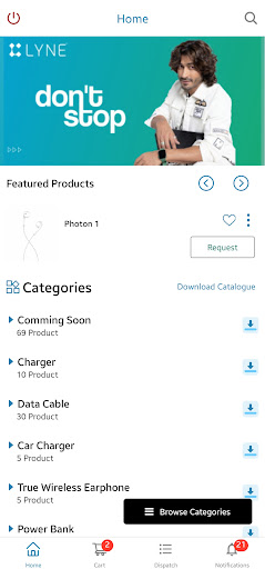 LYNE Resellers App Screen 3
