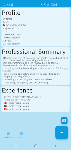 CVNotes Screen 2