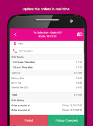 Delivery Driver app - MIS