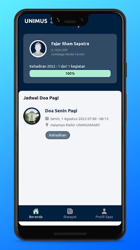 Android application UNIMUS Doa Pagi screenshort