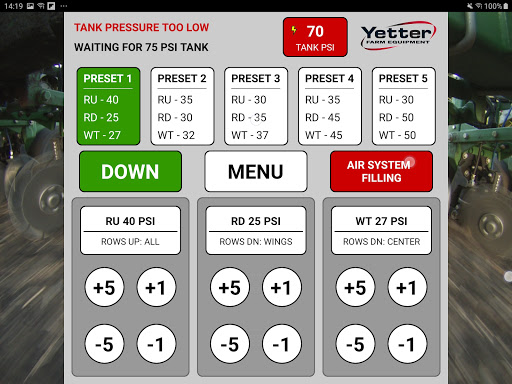Yetter Air Adjust Screen 3