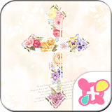 Cute Theme-Floral Cross- icon