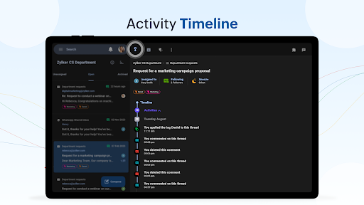 Screenshot of Zoho TeamInbox