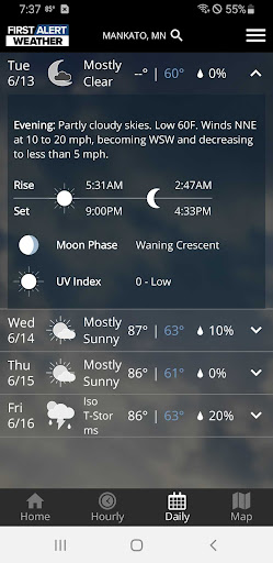 Screenshot of KEYC First Alert Weather
