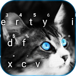 Cover Image of Tải xuống Blue Eye Kitty Cat Keyboard Theme 6.0.1221_10 APK