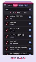 screenshot of K-pop Lyrics