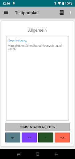 Vebsys Prüfprotokoll Screen 2